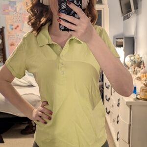 Croft & Barrow Women's Lime Button Down Shirt